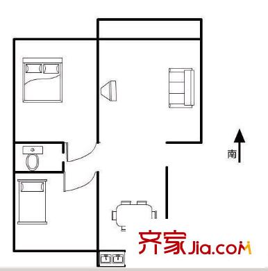 萊茵春天戶型圖戶型圖 2室1廳1衛(wèi)1廚