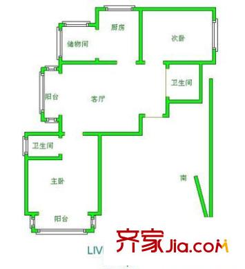 天保朗月軒戶(hù)型圖戶(hù)型圖 2室1廳1衛(wèi)1廚