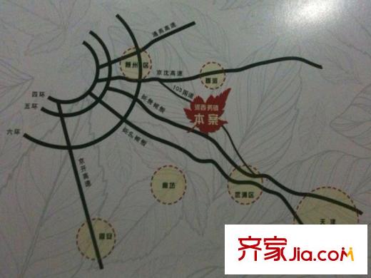 楓林灣區(qū)位示意圖