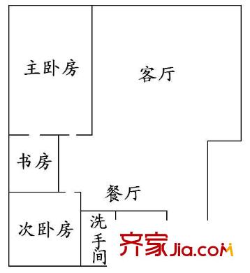 鸿景园户型图3室2厅户型图 3室2厅1卫1厨