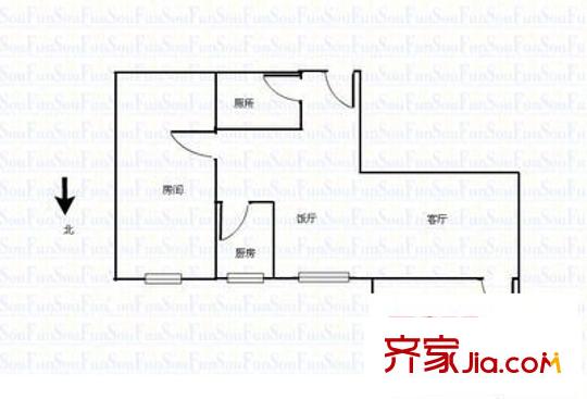 御华苑户型图2室2厅户型图 2室2厅1卫1厨
