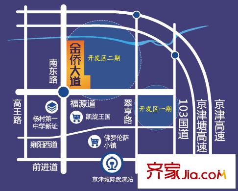 金僑大道區(qū)位示意圖