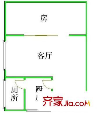 宏宇广场户型图1室1厅户型图 1室1厅1卫1厨