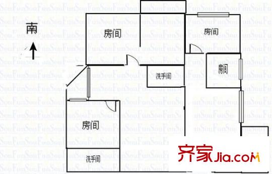宏宇广场户型图4室2厅户型图 4室2厅3卫1厨