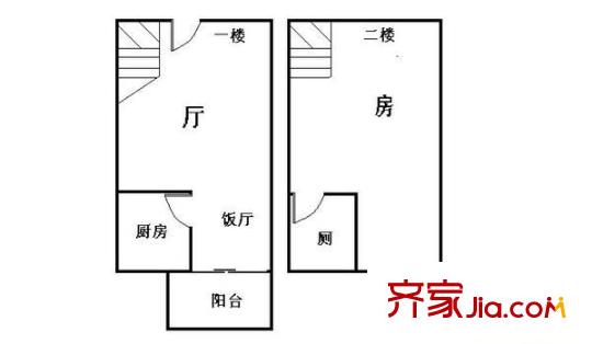 双子星城户型图1室2厅户型图 1室2厅1卫1厨