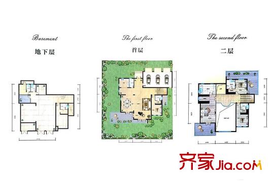 力高陽光海岸聯(lián)排別墅標(biāo)準(zhǔn)層4室戶型 4室3廳3衛(wèi)1廚