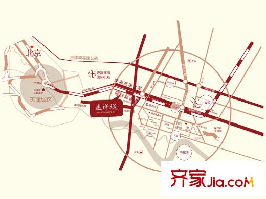 遠(yuǎn)洋城區(qū)位圖
