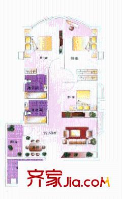 漾晴居三房户型图