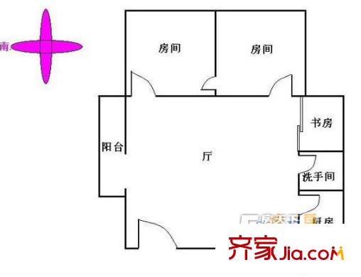 应元路小区户型图3室1厅 户型图 3室1厅1卫1厨