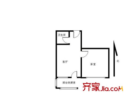 盈江東里 1室 戶型圖