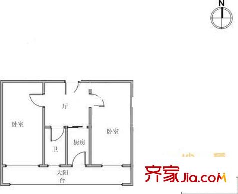 盈江東里戶型圖戶型圖 2室1廳1衛(wèi)1廚