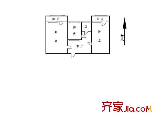 江安里戶(hù)型圖戶(hù)型圖 2室1廳1衛(wèi)1廚