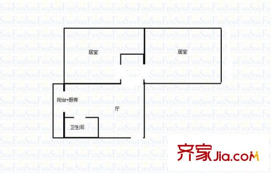 江安里戶(hù)型圖戶(hù)型圖 2室1廳1衛(wèi)1廚