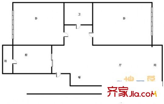 來福西里 2室 戶型圖