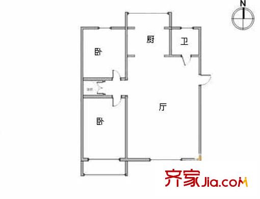 來福西里戶型圖戶型圖 2室1廳1衛(wèi)1廚