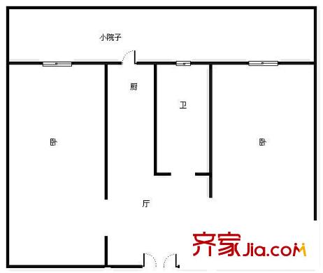 臨潼西里戶型圖戶型圖 2室1廳1衛(wèi)1廚