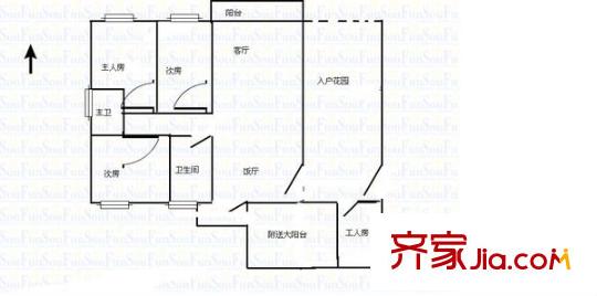 碧桂园凤凰城凤仪苑户型图4室2厅户型图 4室2厅2卫1厨