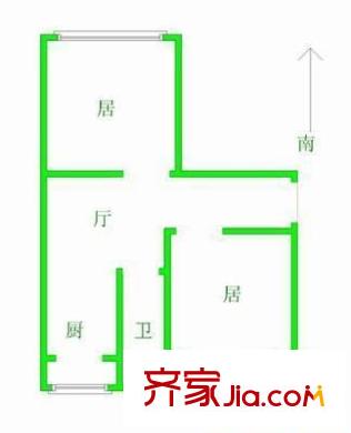 趙苑西里戶型圖戶型圖 2室1廳1衛(wèi)1廚
