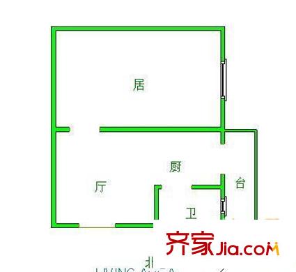 趙苑西里戶型圖戶型圖 1室1廳1衛(wèi)1廚