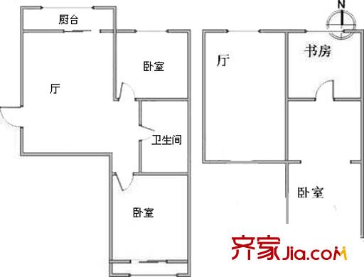 利海家園戶型圖戶型圖 4室2廳1衛(wèi)1廚