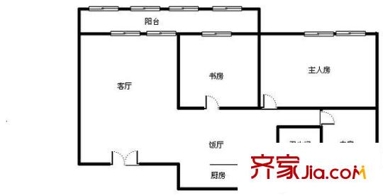 金羊花园户型图3室2厅 户型图 3室2厅1卫1厨
