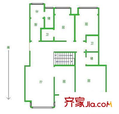寧福里戶型圖 戶型圖 4室1廳1衛(wèi)1廚