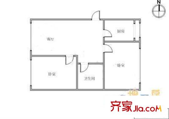 寧福里戶型圖戶型圖 2室1廳1衛(wèi)1廚
