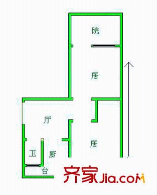 廣澤名軒 2室 戶型圖