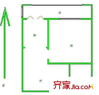 九江里戶型圖戶型圖 1室1廳1衛(wèi)1廚