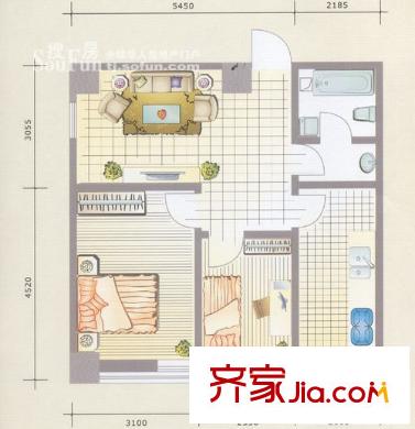 翔宇大廈戶型圖翔宇03戶型 2室1廳1衛(wèi)
