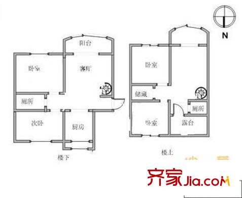 龍濱園戶型圖戶型圖 4室2廳2衛(wèi)1廚