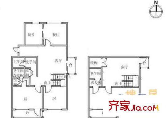 龍濱園戶型圖戶型圖 5室2廳2衛(wèi)1廚