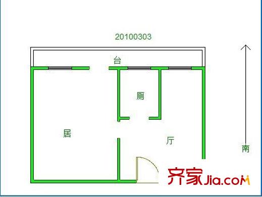 長青北里戶型圖戶型圖 1室1廳1衛(wèi)1廚
