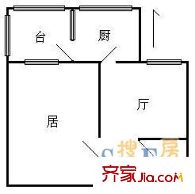 春江里戶型圖戶型圖 1室1廳1衛(wèi)1廚