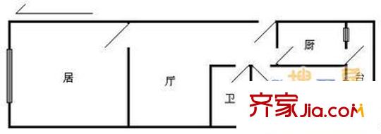 春江里戶型圖戶型圖 2室1廳1衛(wèi)1廚