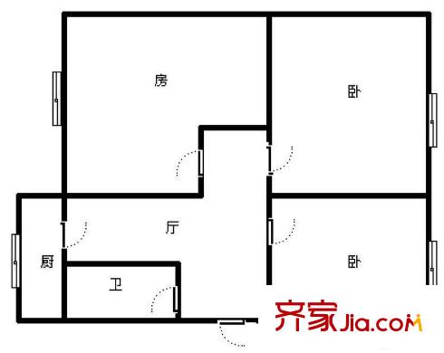 曲溪西里戶型圖戶型圖 3室1廳1衛(wèi)1廚