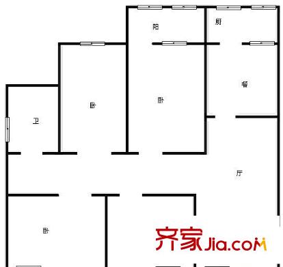 曲溪西里戶型圖戶型圖 4室2廳1衛(wèi)1廚