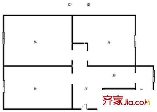 曲溪西里戶型圖戶型圖 3室1廳1衛(wèi)1廚
