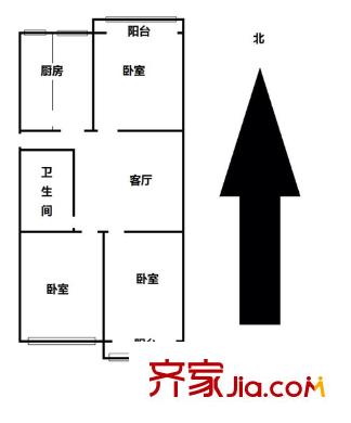 曲溪西里 3室 戶型圖