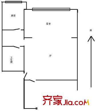 美湖里戶型圖戶型圖 2室1廳1衛(wèi)1廚