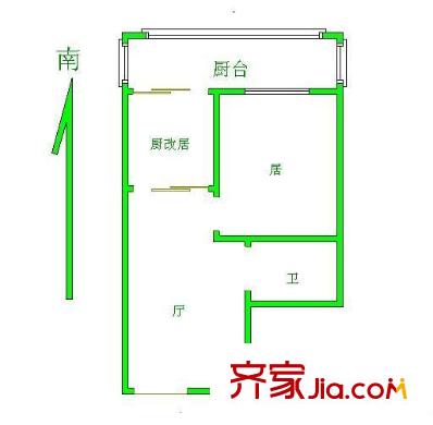 萬德花園戶型圖戶型圖 1室1廳1衛(wèi)1廚