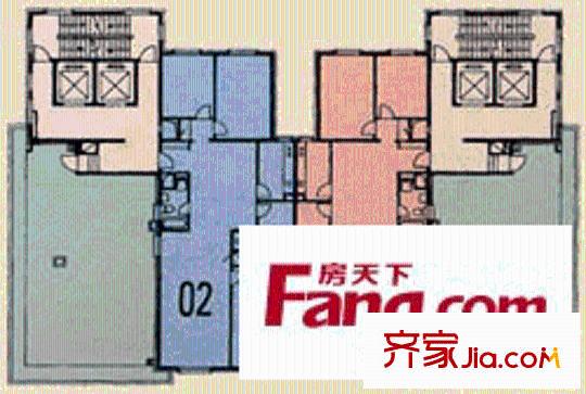 立達(dá)公寓戶型圖E、F座二十三層平面圖  3室2廳1衛(wèi)1廚