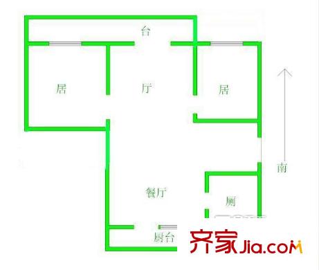 延生里戶(hù)型圖戶(hù)型圖 2室2廳1衛(wèi)1廚