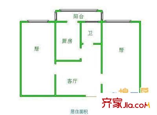 延生里戶型圖戶型圖 2室1廳1衛(wèi)1廚