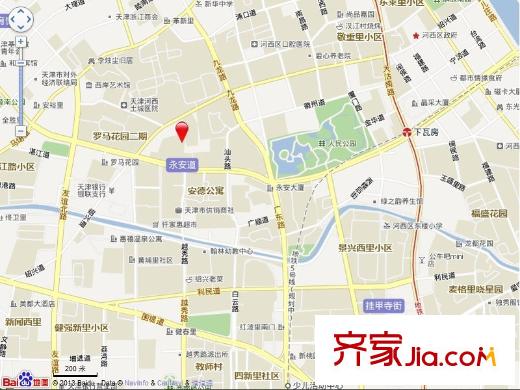 津?yàn)I雅都公寓交通圖