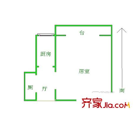 丹江里戶型圖戶型圖 1室1廳1衛(wèi)1廚