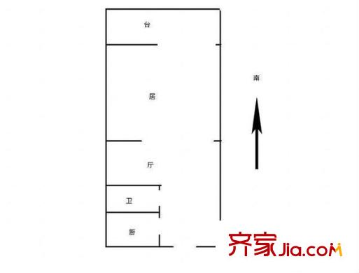 丹江里 1室 戶型圖