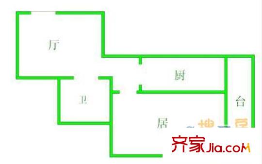 東江南里戶型圖 戶型圖 1室1廳1衛(wèi)1廚
