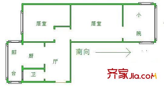 東江南里戶型圖戶型圖 2室1廳1衛(wèi)1廚