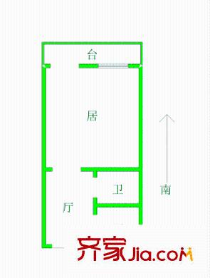 建湖里戶型圖戶型圖 1室1廳1衛(wèi)1廚